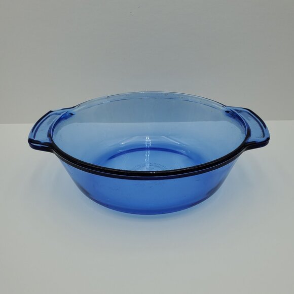 Anchor Hocking Cobalt Blue 2 Quart Casserole Dish 2 Qt Baking Serving Dish - Picture 1 of 5